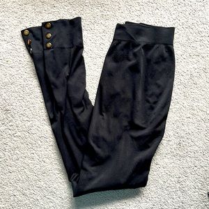 Lightweight black leggings with metal stud detail